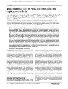 Genome Res.-2018-Dougherty-Transcriptional fates of human-specific segmental duplications in brain