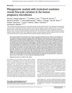 Genome Res.-2018-Goltsman-Metagenomic analysis with strain-level resolution reveals fine-scale variation in the human pregnancy microbiome