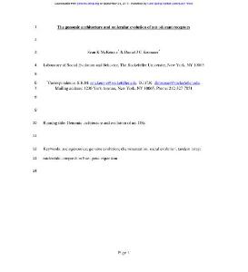 Genome Res.-2018-McKenzie-The genomic architecture and molecular evolution of ant odorant receptors