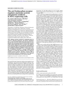 Genes Dev.-2018-Lafita-Navarro-The aryl hydrocarbon receptor regulates nucleolar activity and protein synthesis in MYC-expressing cells