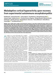 nn.2018-Maladaptive cortical hyperactivity upon recovery from experimental autoimmune encephalomyelitis