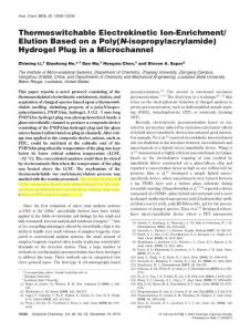 Thermoswitchable Electrokinetic Ion-Enrichment