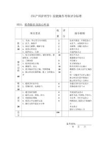 婦產科護理技能操作考核評分標準