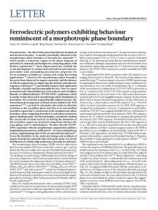 nature.2018-Ferroelectric polymers exhibiting behaviour reminiscent of a morphotropic phase boundary
