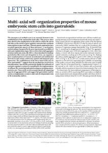 nature.2018-Multi-axial self-organization properties of mouse embryonic stem cells into gastruloids