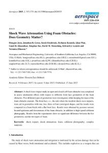 Shock Wave Attenuation Using Foam Obstacles Does Geometry Matter