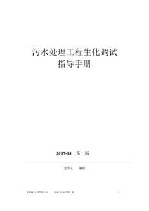 污水处理工程生化调试指导手册(通用版)