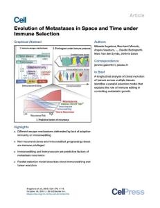 Evolution-of-Metastases-in-Space-and-Time-under-Immune-Selection_2018_Cell