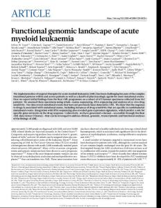 nature.2018-Functional genomic landscape of acute myeloid leukaemia