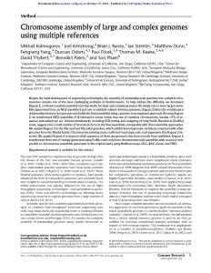 Genome Res.-2018-Kolmogorov-Chromosome assembly of large and complex genomes using multiple references