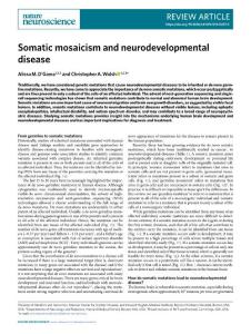nn.2018-Somatic mosaicism and neurodevelopmental disease