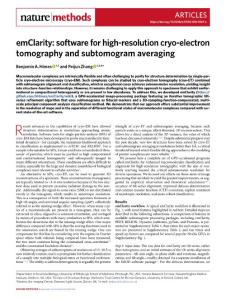 nmeth.2018-emClarity- software for high-resolution cryo-electron tomography and subtomogram averaging
