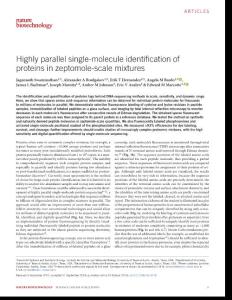 nbt.4278-Highly parallel single-molecule identification of proteins in zeptomole-scale mixtures