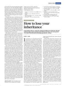 nature.2018- How to lose your inheritance