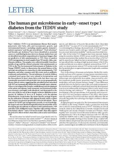 nature.2018-The human gut microbiome in early-onset type 1 diabetes from the TEDDY study