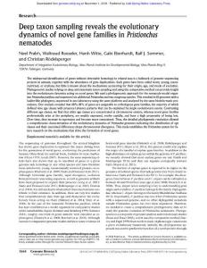 Genome Res.-2018-Prabh-1664-74-Deep taxon sampling reveals the evolutionary dynamics of novel gene families in Pristionchus nematodes