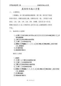 屋面防水施工方案(新).doc