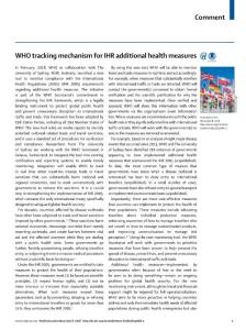 WHO-tracking-mechanism-for-IHR-additional-health-measures_2018_The-Lancet
