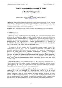Fourier Transform Spectroscopy of Solids at Terahertz Frequencies