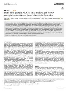 cr.2018-Plant HP1 protein ADCP1 links multivalent H3K9 methylation readout to heterochromatin formation