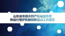 山東省農田水利產權制度改革和運行管護機制創新試點工作報告20181123-001