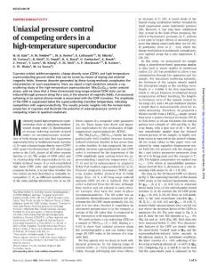 Science-2018-Uniaxial pressure control of competing orders in a high-temperature superconductor
