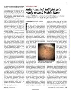 Science-2018-Safely settled, InSight gets ready to look inside Mars
