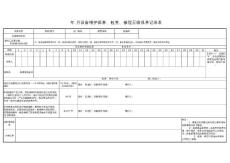 反渗透纯水机三级保养记录表