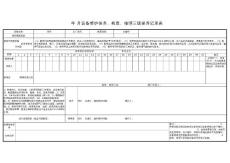 消防雨淋系统维护保养、检查、修理三级保养记录表