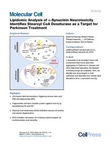 Lipidomic-Analysis-of---Synuclein-Neurotoxicity-Identifies-Stea_2018_Molecul