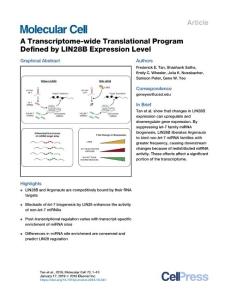 A-Transcriptome-wide-Translational-Program-Defined-by-LIN28B_2018_Molecular-