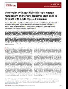 nm.2018-Venetoclax with azacitidine disrupts energy metabolism and targets leukemia stem cells in patients with acute myeloid leukemia