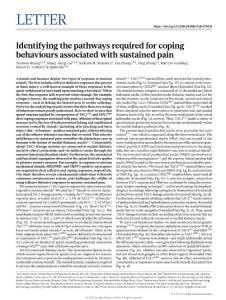 nature.2018-Identifying the pathways required for coping behaviours associated with sustained pain
