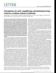 nature.2018-Disruption of a self-amplifying catecholamine loop reduces cytokine release syndrome