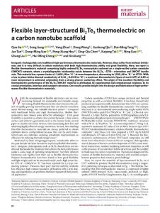 nmat.2019-Flexible layer-structured Bi2Te3 thermoelectric on a carbon nanotube scaffold