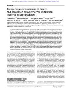 Genome Res.-2018-Ullah-Comparison and assessment of family- and population-based genotype imputation methods in large pedigrees