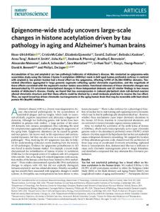 nn.2019-Epigenome-wide study uncovers large-scale changes in histone acetylation driven by tau pathology in aging and Alzheimer’s human brains