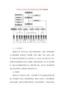 纺织业--毛纺织企业组织架构及部门职能201105