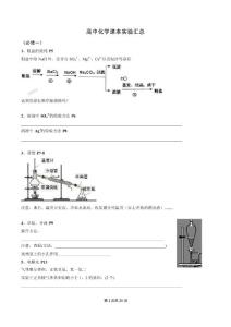 高中化学课本实验汇总