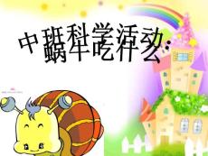 幼儿园科学领域PPT课件 中班《蜗牛吃什么》