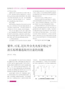 紫外_可見_近紅外分光光度計檢定中波長標準器選取應注意的問題