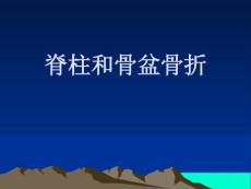 脊柱骨折和骨盆骨折ppt课件
