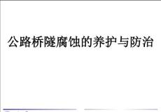 公路橋隧腐蝕的養(yǎng)護(hù)與防治