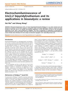 √9页化学发光 Electrochemiluminescence of tris(2,2′-bipyridyl)ruthenium and its