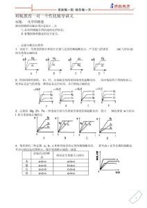 初中化学图像题