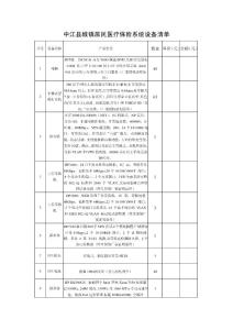 中江縣城鎮居民醫療保險系統設備清單(精)
