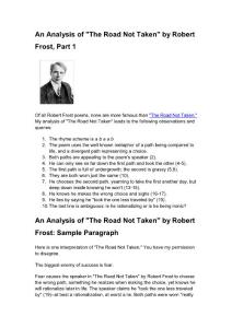 An Analysis of The_Road_Not_Taken