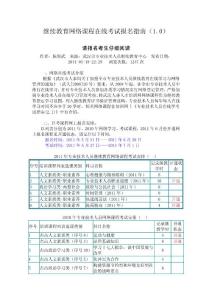 繼續教育網絡課程在線考試報名指南