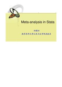 Meta-analysis in Stata