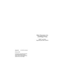 離心泵轉(zhuǎn)子動(dòng)力學(xué)Rotor Dynamics of a centrifugal pump